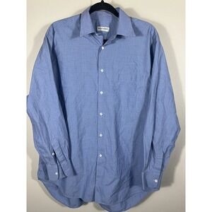 GIORGIO ARMANI Le Collezioni Long Sleeve Button Mens Shirt 16.5 42 R Blue (D)